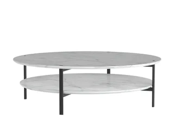 RUTA TABLE ME1993 - Round Carrara marble coffee table by Andreu World - view 2